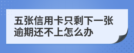 五张信用卡只剩下一张逾期还不上怎么办