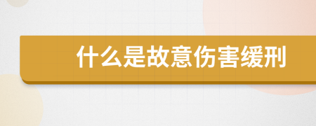 什么是故意伤害缓刑