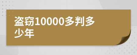 盗窃10000多判多少年