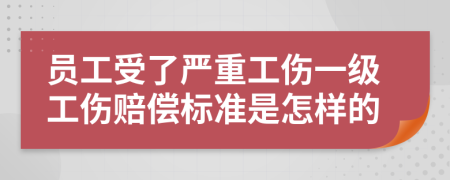 员工受了严重工伤一级工伤赔偿标准是怎样的