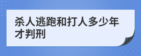 杀人逃跑和打人多少年才判刑