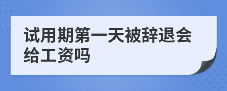 试用期第一天被辞退会给工资吗