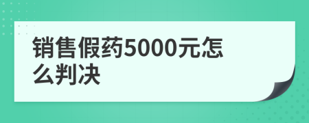 销售假药5000元怎么判决