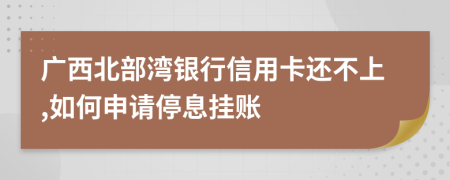 广西北部湾银行信用卡还不上,如何申请停息挂账