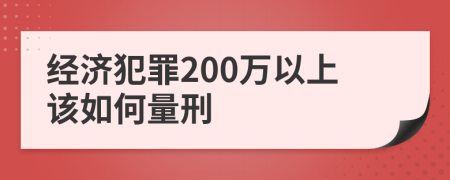 经济犯罪200万以上该如何量刑