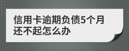 信用卡逾期负债5个月还不起怎么办