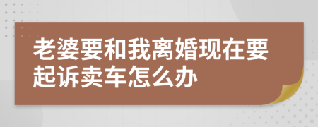 老婆要和我离婚现在要起诉卖车怎么办