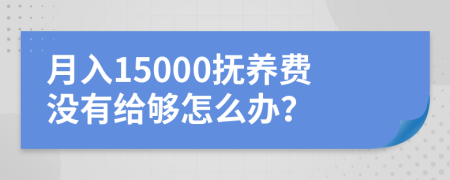 月入15000抚养费没有给够怎么办？