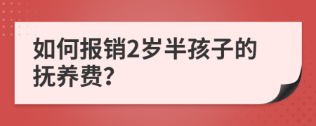 如何报销2岁半孩子的抚养费？