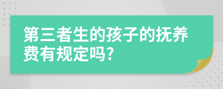 第三者生的孩子的抚养费有规定吗?