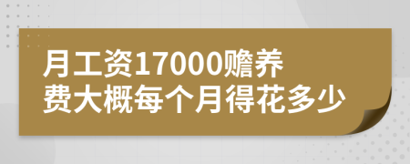 月工资17000赡养费大概每个月得花多少