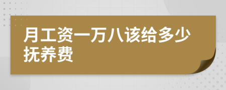 月工资一万八该给多少抚养费