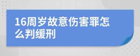 16周岁故意伤害罪怎么判缓刑