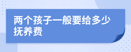 两个孩子一般要给多少抚养费