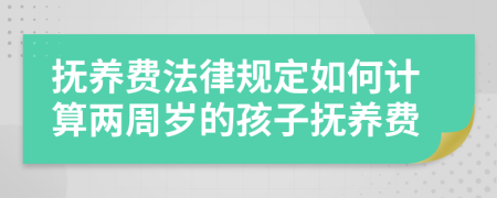 抚养费法律规定如何计算两周岁的孩子抚养费