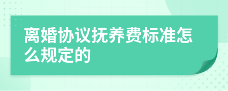 离婚协议抚养费标准怎么规定的