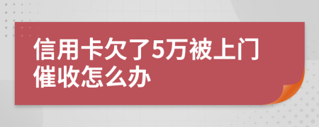 信用卡欠了5万被上门催收怎么办