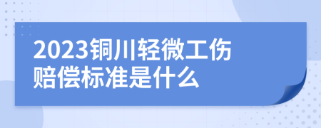 2023铜川轻微工伤赔偿标准是什么