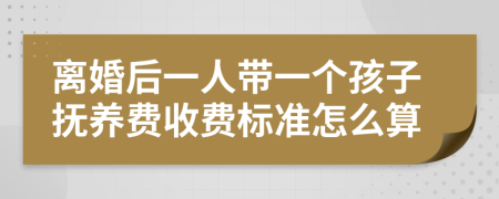 离婚后一人带一个孩子抚养费收费标准怎么算