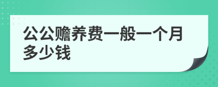 公公赡养费一般一个月多少钱