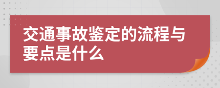 交通事故鉴定的流程与要点是什么