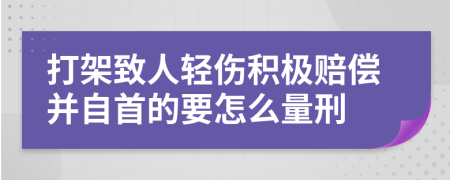 打架致人轻伤积极赔偿并自首的要怎么量刑