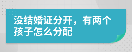 没结婚证分开，有两个孩子怎么分配