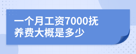 一个月工资7000抚养费大概是多少