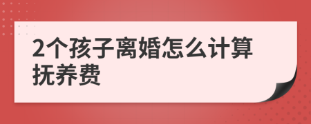2个孩子离婚怎么计算抚养费