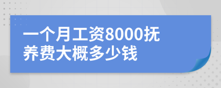 一个月工资8000抚养费大概多少钱