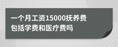 一个月工资15000抚养费包括学费和医疗费吗