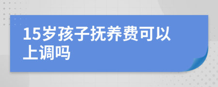 15岁孩子抚养费可以上调吗