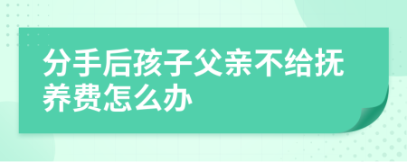 分手后孩子父亲不给抚养费怎么办