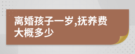 离婚孩子一岁,抚养费大概多少