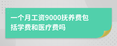 一个月工资9000抚养费包括学费和医疗费吗