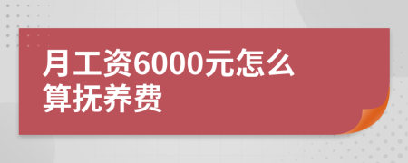 月工资6000元怎么算抚养费