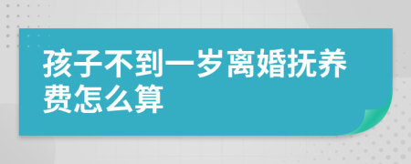 孩子不到一岁离婚抚养费怎么算