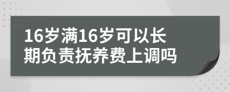 16岁满16岁可以长期负责抚养费上调吗