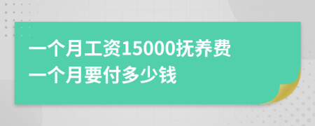 一个月工资15000抚养费一个月要付多少钱