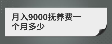 月入9000抚养费一个月多少