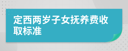 定西两岁子女抚养费收取标准