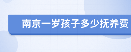 南京一岁孩子多少抚养费