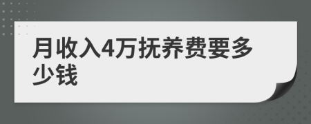 月收入4万抚养费要多少钱