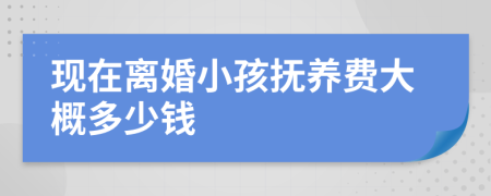 现在离婚小孩抚养费大概多少钱