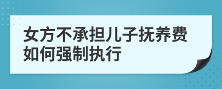 女方不承担儿子抚养费如何强制执行