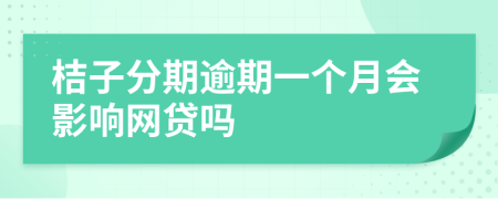 桔子分期逾期一个月会影响网贷吗