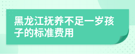 黑龙江抚养不足一岁孩子的标准费用