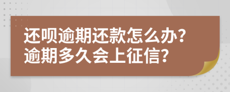 还呗逾期还款怎么办？逾期多久会上征信？