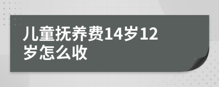 儿童抚养费14岁12岁怎么收