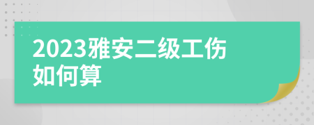 2023雅安二级工伤如何算